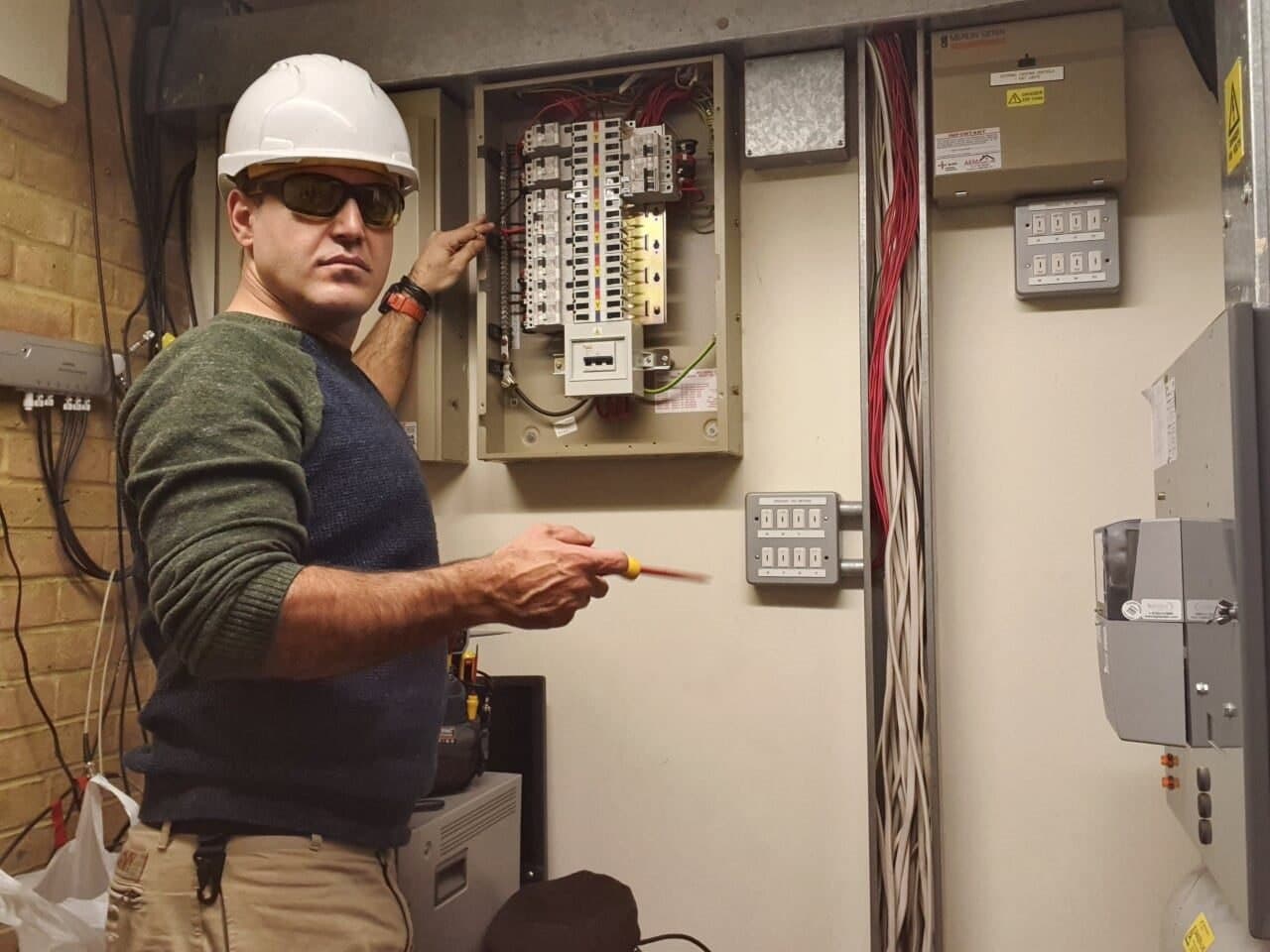 electrician discussing